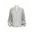 Women'S Elegant Lace-Trimmed Blouse with Puff Sleeves & High Neck - Chic White & Beige Contrast Design, Perfect for Spring/Summer/Fall, Versatile Fashion Top, Spring Summer Fashion, Sophisticated Style, Intricate Lace Detailing