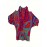 Ladies' printed off shoulder V-neck zipper lantern top T-shirt