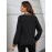 Elegant Women's Leopard Print V-Neck Blouse - Semi-Sheer, Color Block Design, Machine Washable