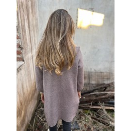 Women's Fleece Hooded Jacket - Elegant Casual Winter Coat with Full-Length Pockets, Machine Washable Outerwear in Black, Brown, Grey, Navy, or Beige - Cozy Fall & Winter Outerwear for Everyday or Formal Events