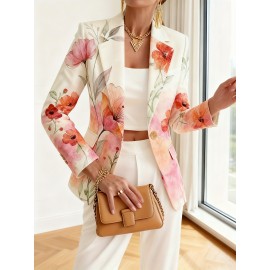 Plus Size - Plus Size Autumn And Winter Fashionable Printed Suit Jacket, Plus Size Suits for Women, Jackets for Women Plus Size, Womens Plus Size Suit, Blazer for Women Plus Size, Plus Size Womens Suits, Office Wear, Formal Clothing, Stylish Blazer