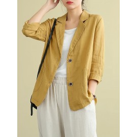 Plus Size, Women's Plus Size Burgundy (or solid colors) Jacket - Elegant Collar Blazer-like Coat with Single-Button Closure, Lightweight Structured Blouse Jacket for Spring/Summer, Casual & Formal Events - Machine Washable - Solid Burgundy & Neutral Tones Available - Solid Color with Collar & Single-Button Front Closure - Suitable for Warm Weather - Chic & Sophisticated Blazer Jacket, Blazers For Women Plus Size, Plus Size Womens Blazer, Black Blazer For Women Plus Size,