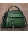 Brenice Vintage Solid Genuine Leather Handbag Crossbody Bag