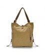Women Canvas Casual Multifunctional Microfiber Leather Large Capacity Handbag Shoulder Bags Backpack