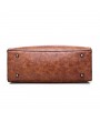 Women Three-piece Set Vintage Faux Leather Handbag Shoulder Bag Wallet