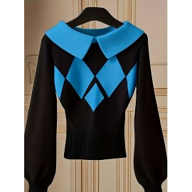 Women's Chic Sweater - Elegant Pullover with Long Flowing Lines, Non-Transparent Winter Sweater for Office, Party, Everyday Outfits - Fall/Winter Women's Fashion Tops, Cute Sweaters, Party Wear, Sophisticated Style, Highquality Knitwear