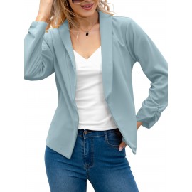 Plus Size, Women's Fall Fashion Blazer- Double-Layer Suit Collar Slim Fit Blazer Jacket, High-Quality Fabric, Exquisite Tailoring, Versatile for Office/Daily/Date/Street, Multiple Sizes/Colors, Easy to Match, Breathable Comfortable, Blazers For Women Plus Size, Blazer For Women Elegant Classy, Blazer Jackets For Women Plus Size, Blazers For Women Elegant Classy, Black Blazer For Women Plus Size, Plus Size Women Blazers, Blazers Plus Size, Curve Blazers For Women,
